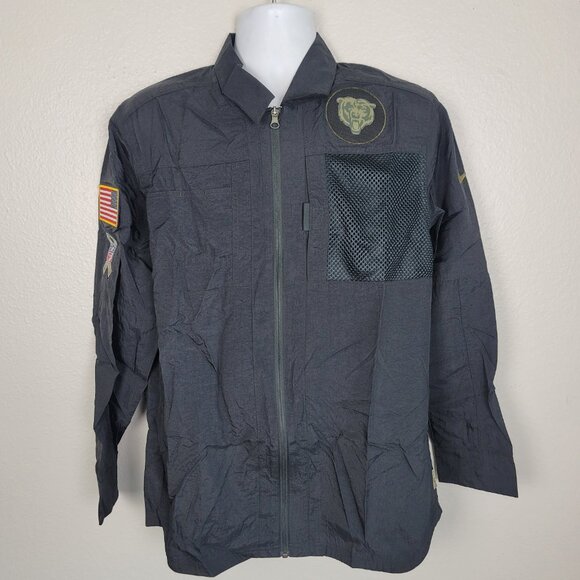 Chicago Bears NFL Football Salute To Service Full Zip-Up Jacket Mens Small - Picture 3 of 10